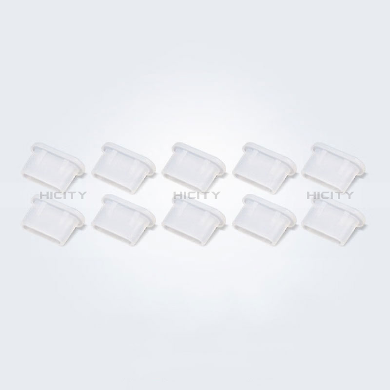 Tapon Antipolvo USB-C Jack Type-C Universal 10PCS H01 para Apple iPhone 16 Blanco