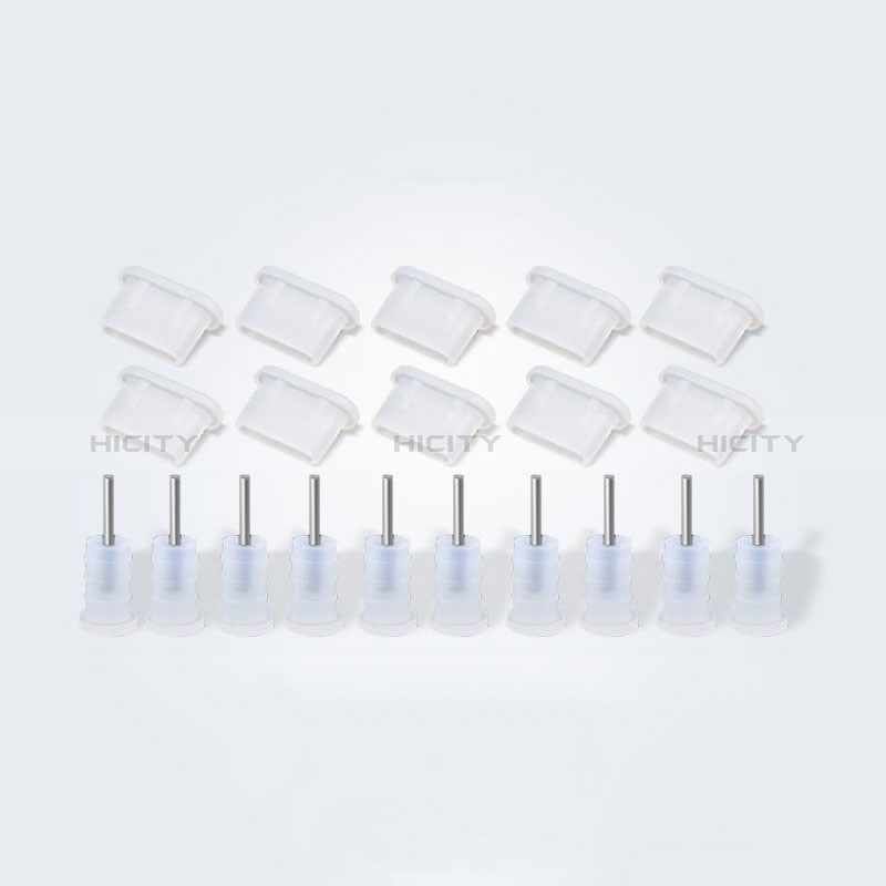Tapon Antipolvo USB-C Jack Type-C Universal 10PCS para Apple iPhone 15 Pro Blanco