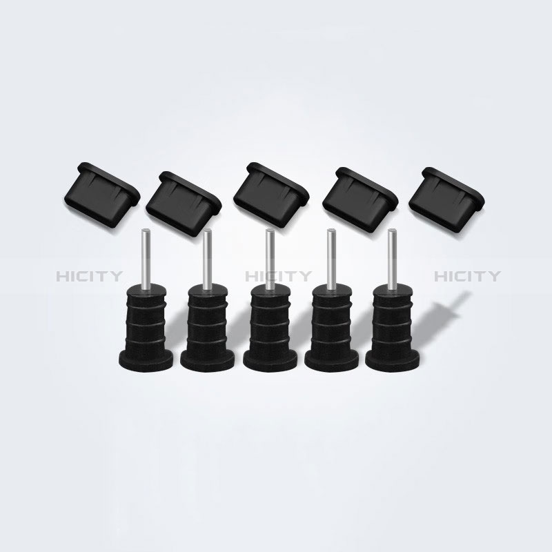 Tapon Antipolvo USB-C Jack Type-C Universal 5PCS para Apple iPad Pro 11 (2022) Negro