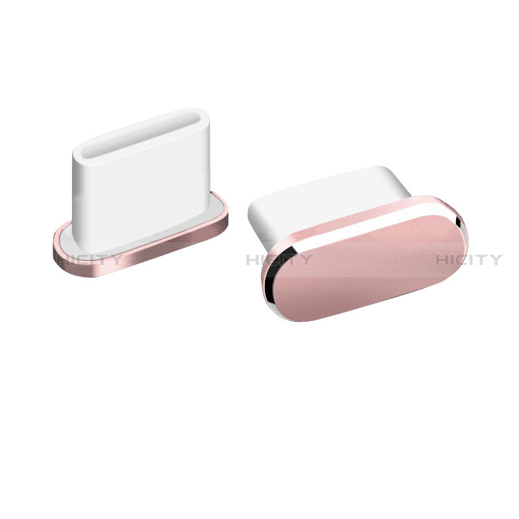 Tapon Antipolvo USB-C Jack Type-C Universal H06 para Apple iPad Pro 12.9 (2021) Oro Rosa