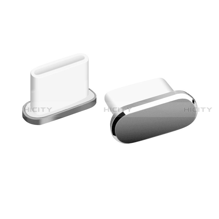 Tapon Antipolvo USB-C Jack Type-C Universal H06 para Apple iPhone 16 Gris Oscuro