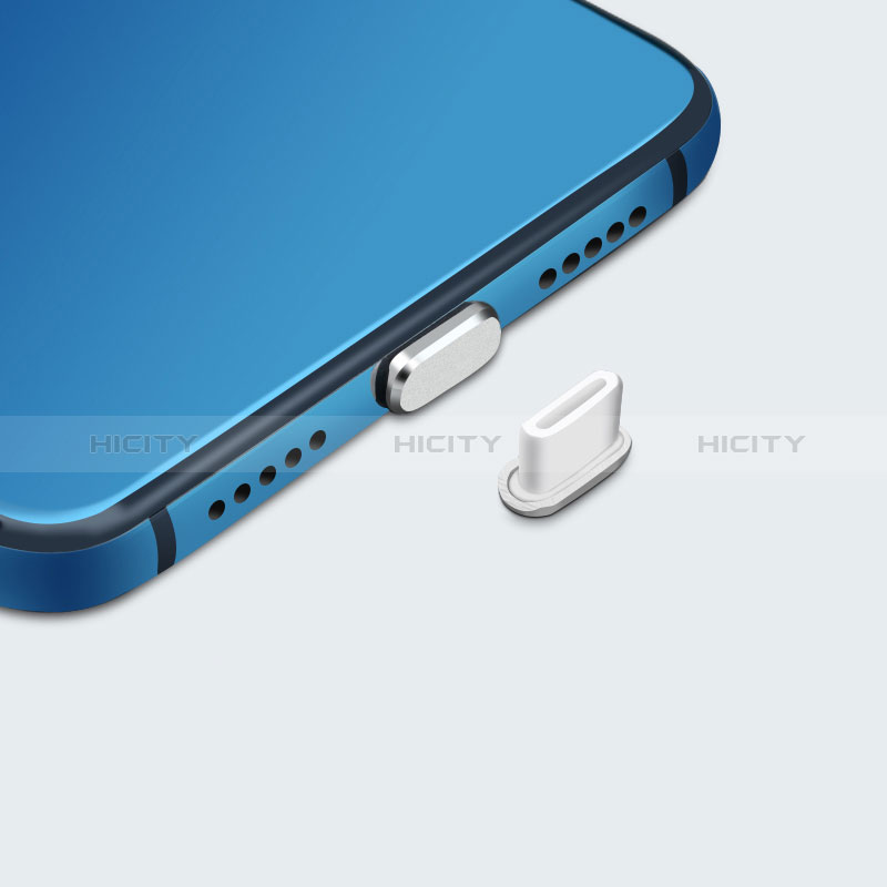 Tapon Antipolvo USB-C Jack Type-C Universal H07 para Apple iPad Pro 11 (2022) Plata