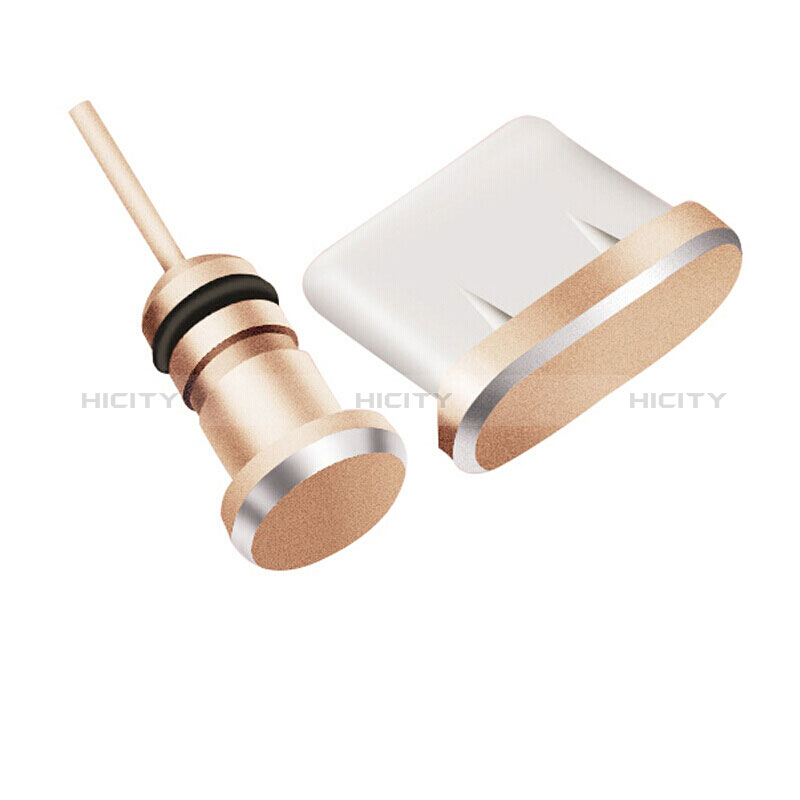 Tapon Antipolvo USB-C Jack Type-C Universal H09 para Apple iPhone 15 Oro Rosa