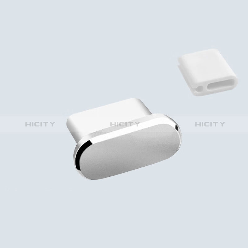 Tapon Antipolvo USB-C Jack Type-C Universal H10 para Apple iPad Pro 11 (2022) Plata