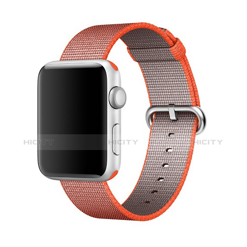 Tela Correa De Reloj Eslabones Pulsera para Apple iWatch 2 42mm Naranja