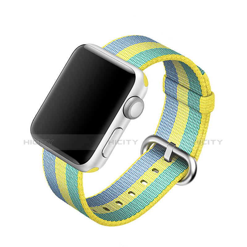 Tela Correa De Reloj Pulsera Eslabones para Apple iWatch 2 38mm Amarillo