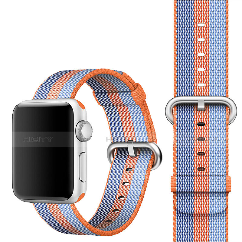 Tela Correa De Reloj Pulsera Eslabones para Apple iWatch 2 38mm Naranja