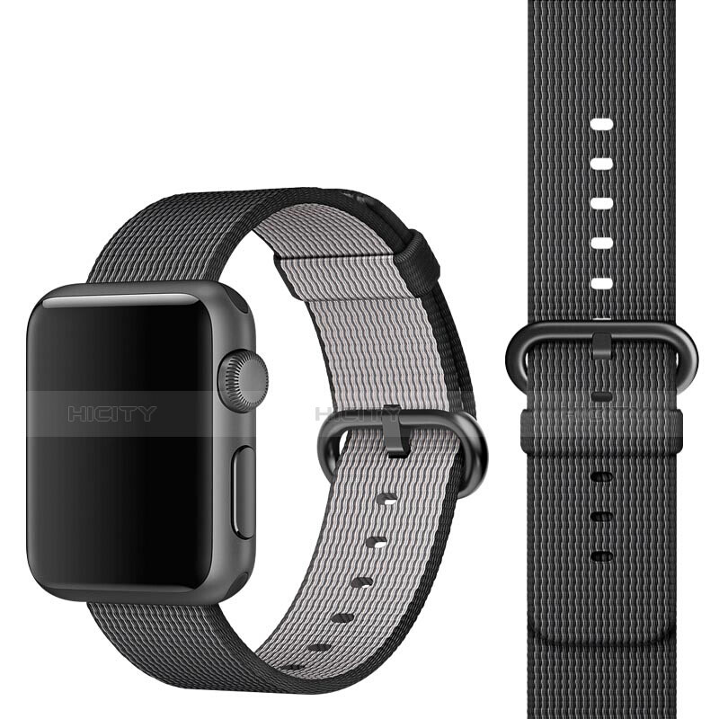 Tela Correa De Reloj Pulsera Eslabones para Apple iWatch 2 42mm Negro