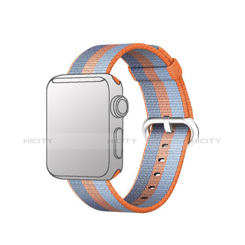 Tela Correa De Reloj Pulsera Eslabones para Apple iWatch 38mm Naranja