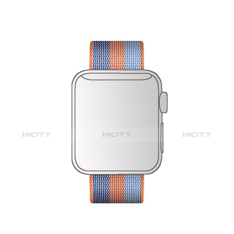 Tela Correa De Reloj Pulsera Eslabones para Apple iWatch 42mm Naranja