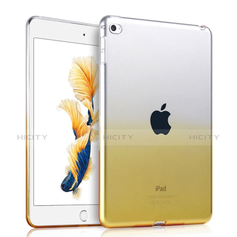 Ultra Slim Transparente Gradient Soft Case para Apple iPad Air 2 Amarillo