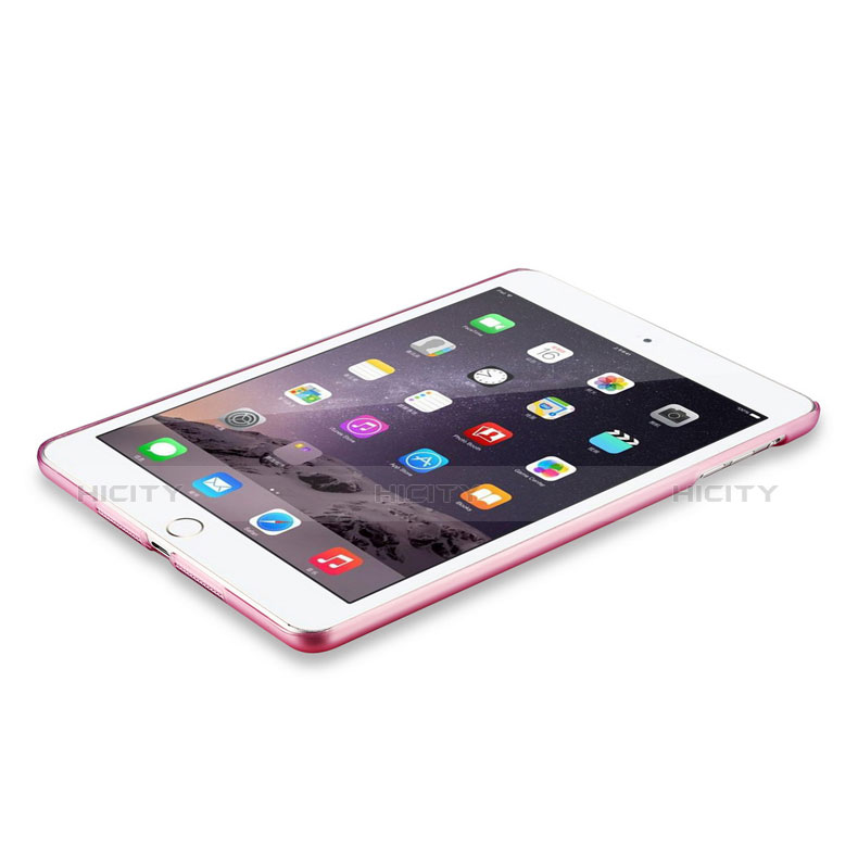 Ultra-thin Transparente Plastico Back Cover para Apple iPad Mini 2 Rosa