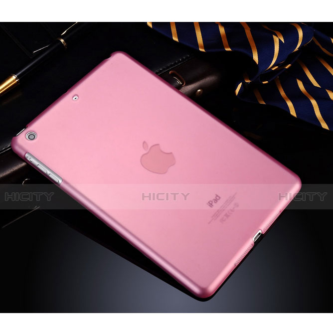 Ultra-thin Transparente Plastico Back Cover para Apple iPad Mini 2 Rosa